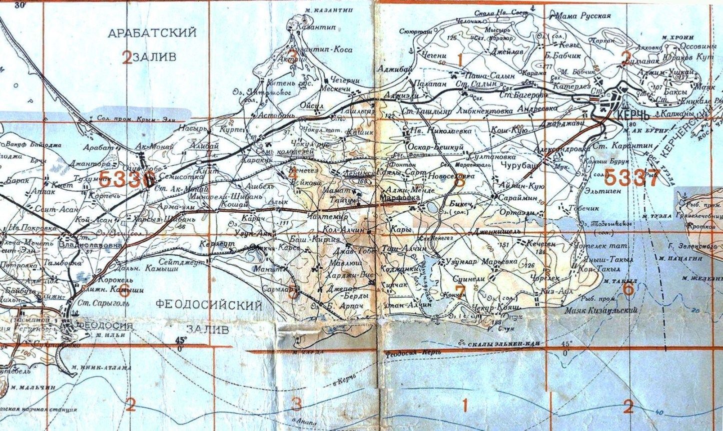 Карта керченского полуострова